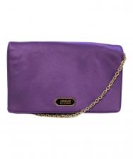 ARMANI COLLEZIONI (アルマーニ コレツィオーニ) サテンショルダーバッグ パープル 未使用品