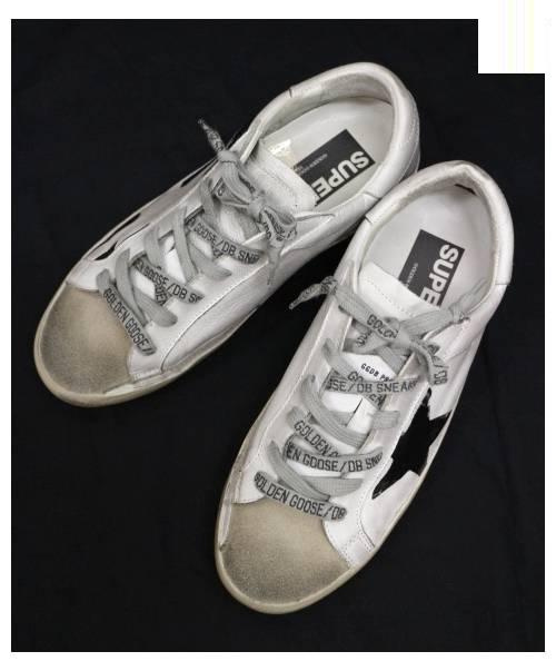 中古 古着通販 Golden Goose ゴールデングース ヴィンテージ加工レザースニーカー ホワイト サイズ 37 23 0cm 23 5cm程度 イタリア製 本革 Superstar ブランド 古着通販 トレファク公式 Trefac Fashion