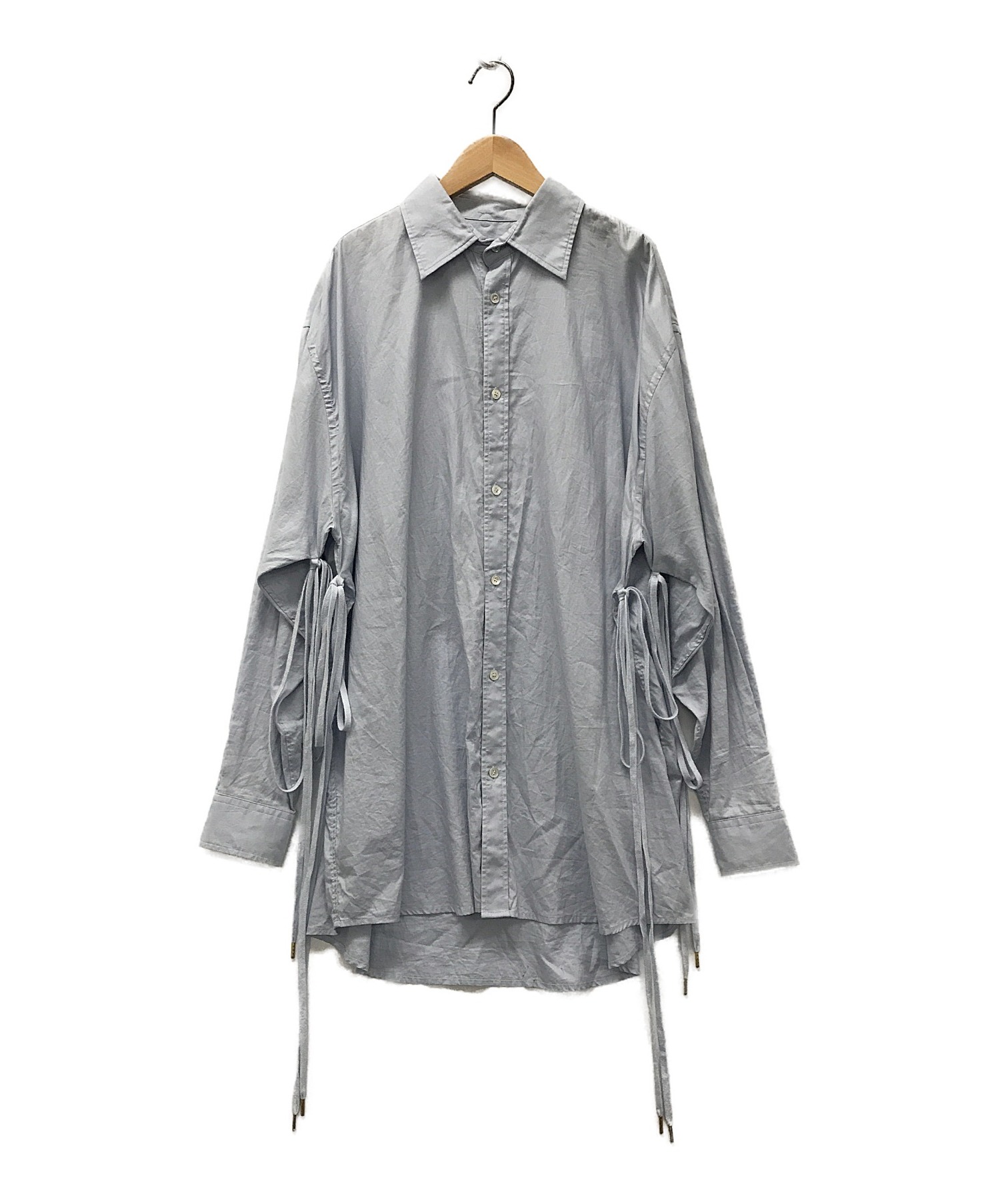 DRESSEDUNDRESSED (ドレスドアンドレスド) オーバーサイズシャツ サックスブルー サイズ:2 Tied Oversized Shirt  DUW19108