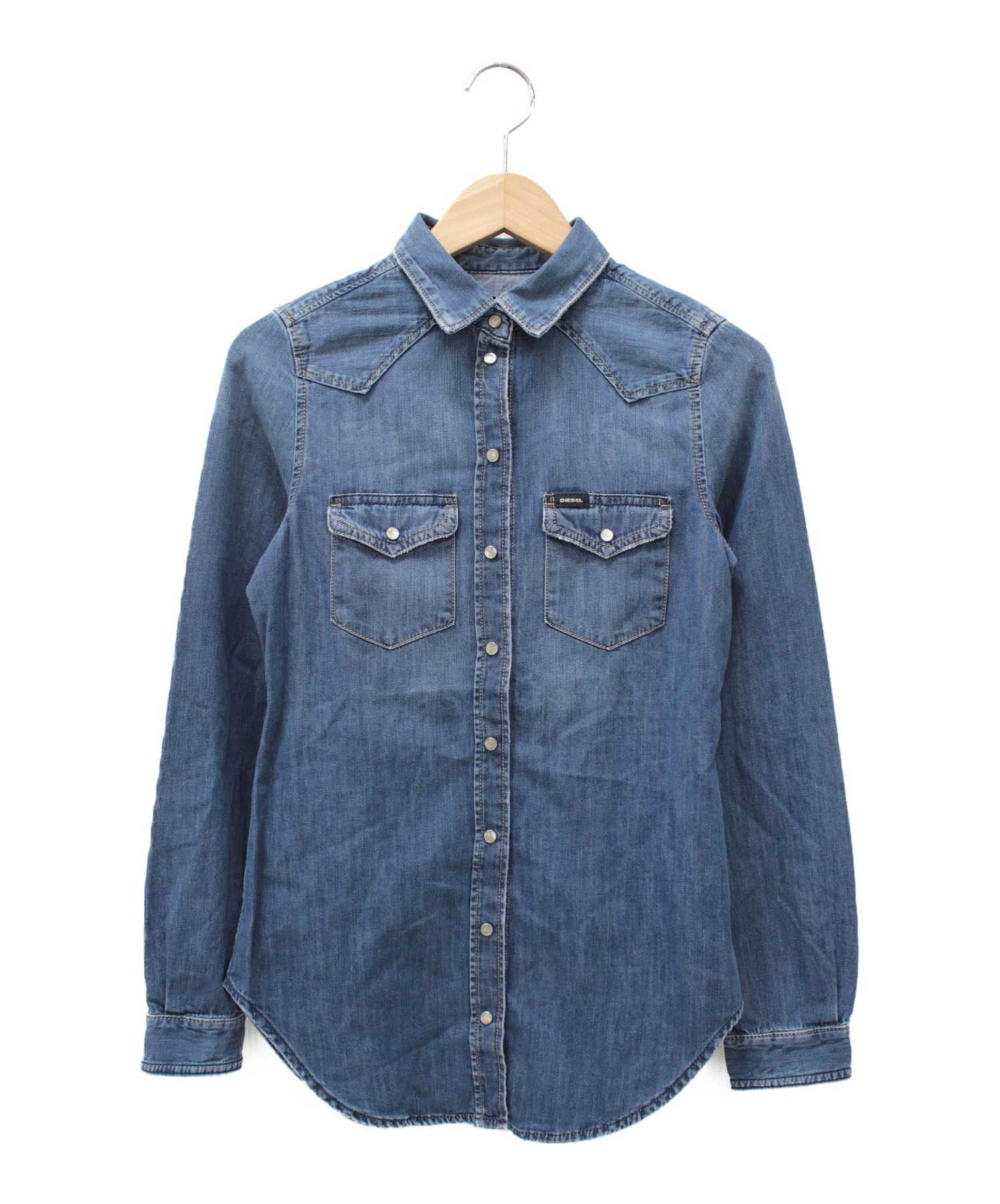 中古 古着通販 Diesel ディーゼル デニムシャツ インディゴ サイズ Xxs 未使用品 ブランド 古着通販 トレファク公式 Trefac Fashion