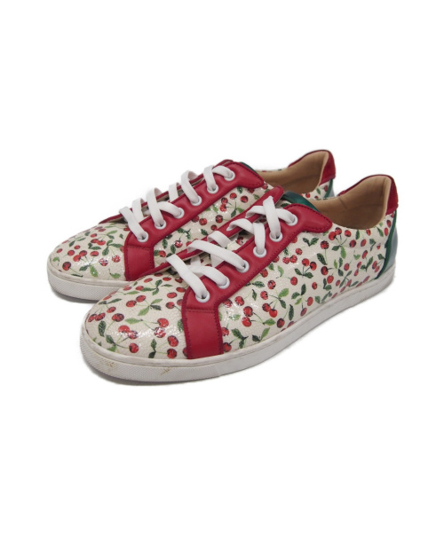 中古 古着通販 Christian Louboutin クリスチャン ルブタン ローカットスニーカー グリーン レッド サイズ Eu 41 1 2 ﾒﾝｽﾞ ブランド 古着通販 トレファク公式 Trefac Fashion