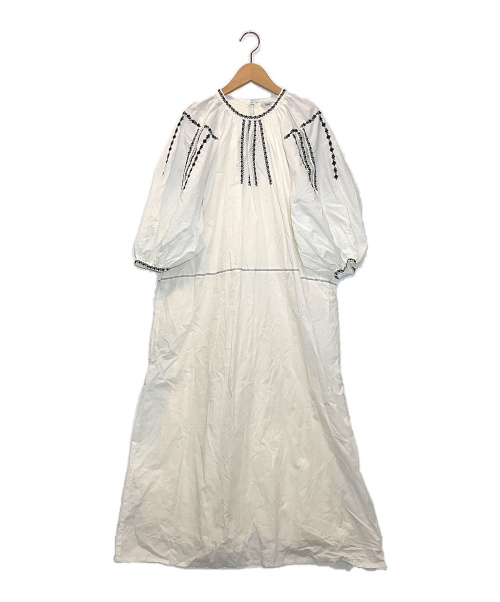 中古 古着通販 Clane クラネ スモックエンブロイダリーワンピース ホワイト サイズ 2 Smock Embroidery One Piece ブランド 古着通販 トレファク公式 Trefac Fashion