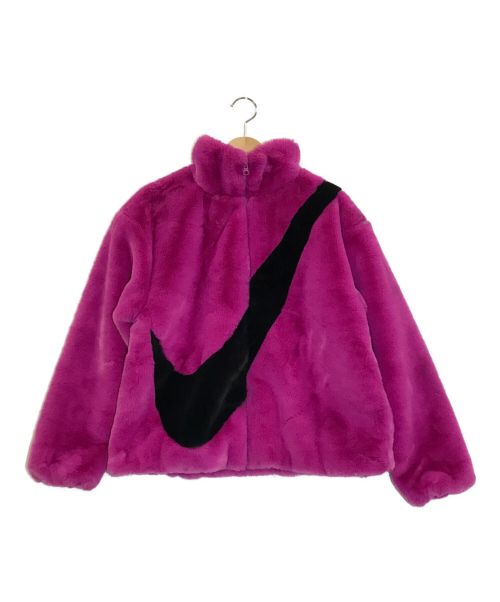 NIKE（ナイキ）NIKE (ナイキ) フェイクファージャケット  FAUX FUR JACKET ピンク サイズ:Mの古着・服飾アイテム