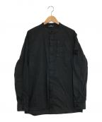 STONE ISLAND SHADOW PROJECT（ストーンアイランド シャドウプロジェクト）の古着「コットンアンドテックニカルナイロンカラーレスシャツ」｜ブラック
