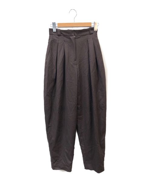 TODAYFUL（トゥデイフル）TODAYFUL (トゥデイフル) Finewool Tuck Trousers ブラウン サイズ:36の古着・服飾アイテム