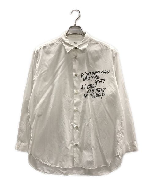 Y's（ワイズ）Y's (ワイズ) 90'sメッセージプリントデザインブラウス ホワイト サイズ:なしの古着・服飾アイテム