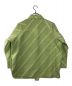 Ganni (ガニー) ポリエステルタフタ ストライプビッグシャツ グリーン サイズ:S 未使用品：18000円