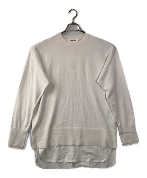 ENFOLD（エンフォルド）ENFOLD (エンフォルド) カットヘムニットプルオーバー ホワイト サイズ:38 未使用品の古着・服飾アイテム