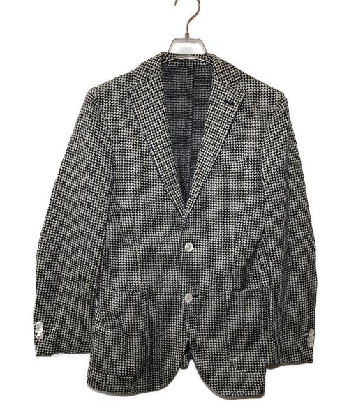 BOGLIOLI（ボリオリ）BOGLIOLI (ボリオリ) コットンリネン2Bジャケット ベージュ×ネイビー サイズ:44の古着・服飾アイテム