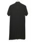 ENFOLD (エンフォルド) PEジョーゼット プリーツ5分袖 DRESS ブラック サイズ:３８ 未使用品：32800円