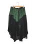 sacai（サカイ）の古着「プリーツラップスカート」｜グリーン×ブラック