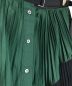 中古・古着 sacai (サカイ) プリーツラップスカート グリーン×ブラック サイズ:０：18800円