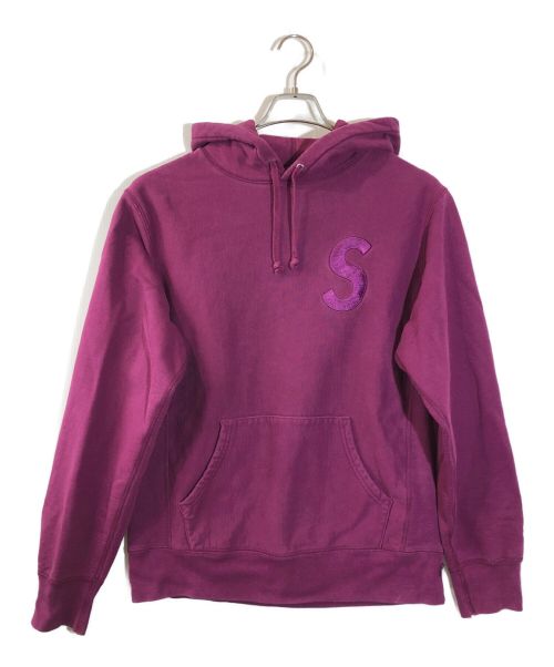 SUPREME（シュプリーム）Supreme (シュプリーム) S Logo Hooded Sweatshirt 　Sロゴフーデットスウェットシャツ パープル サイズ:Mの古着・服飾アイテム
