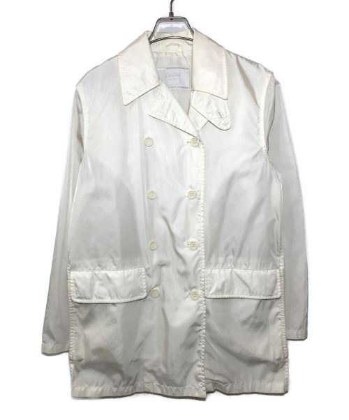 PRADA（プラダ）PRADA (プラダ) ナイロンハーフトレンチコート ホワイト サイズ:Ｓの古着・服飾アイテム
