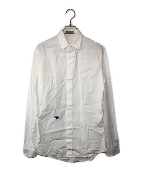 DIOR HOMME（ディオール オム）DIOR HOMME (ディオール オム) BEE刺繍比翼シャツ ホワイト サイズ:37の古着・服飾アイテム