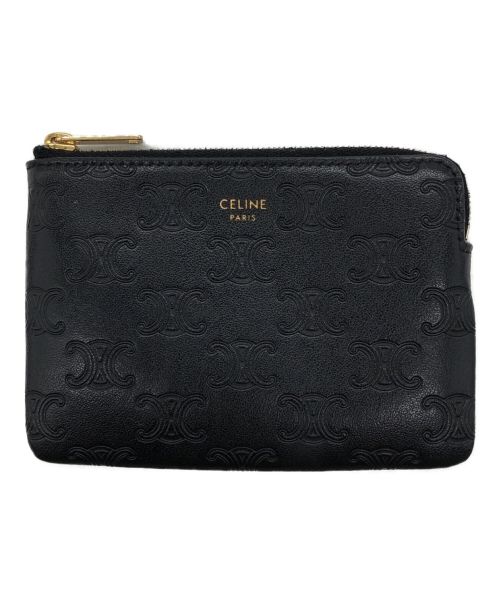 CELINE（セリーヌ）CELINE (セリーヌ) トリオンフコインケース ブラック サイズ:下記参照の古着・服飾アイテム