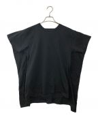MM6 Maison Margielaエムエムシックス メゾンマルジェラ）の古着「マントデザイン 半袖 Tシャツ」｜ブラック