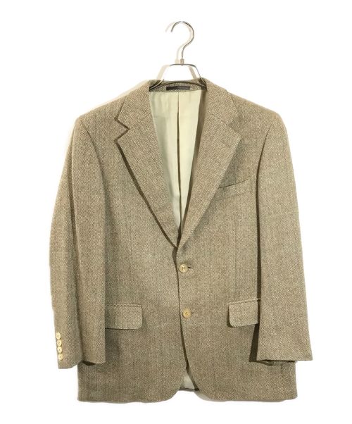 BURBERRY（バーバリー）BURBERRY (バーバリー) ヘリンボーンカシミアテーラードジャケット ブラウン サイズ:A5の古着・服飾アイテム