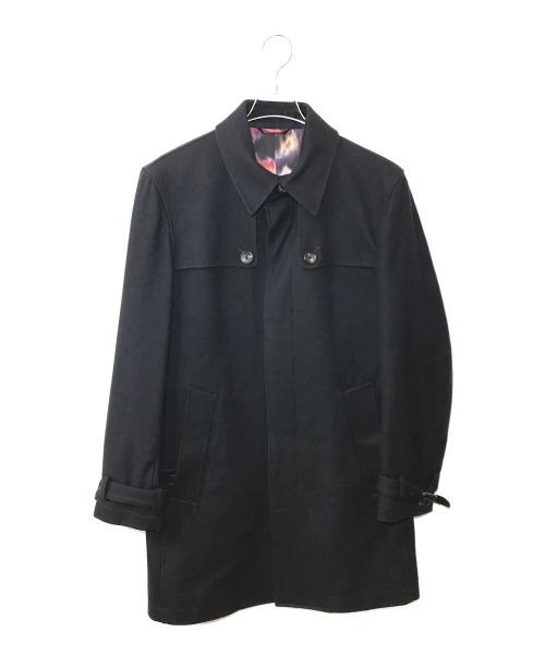 PS Paul Smith（ＰＳポールスミス）PS Paul Smith (ＰＳポールスミス) カシミヤウールハーフコート ネイビー サイズ:Lの古着・服飾アイテム
