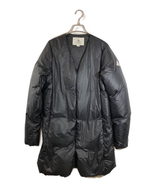 Pyrenex（ピレネックス）Pyrenex (ピレネックス) ノーカラーダウンコート ブラック サイズ:36の古着・服飾アイテム