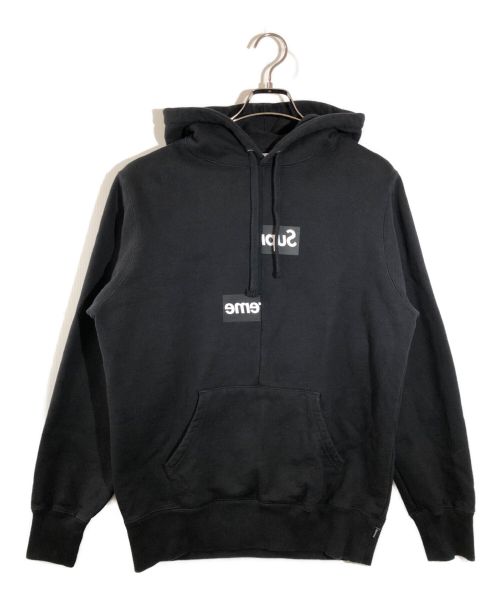 SUPREME（シュプリーム）Supreme COMME des GARCONS SHIRT (コムデギャルソンシャツ) Split Box Logo Hooded Sweatshirt　スプリットボックスロゴ フーデッドスウェットシャツ ブラック サイズ:Sの古着・服飾アイテム