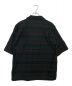 AURALEE (オーラリー) ウールポリエステルボーダーハーフスリーブシャツ ブラック×グリーン サイズ:SIZE 4：9800円