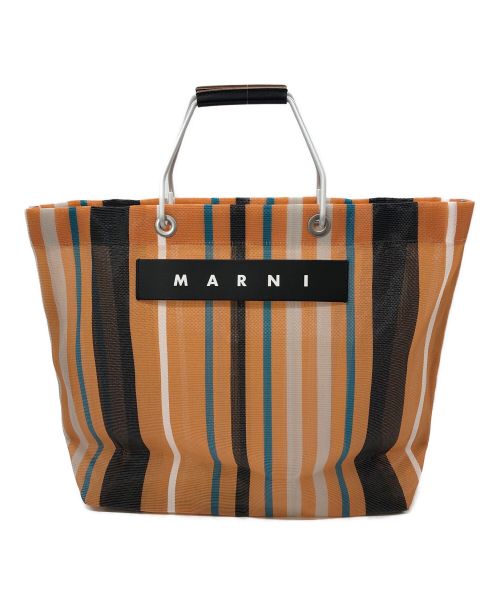 MARNI（マルニ）MARNI (マルニ) マーケットストライプバッグ ビターオレンジの古着・服飾アイテム