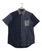 BLACK LABEL CRESTBRIDGEブラックレーベル クレストブリッジ）の古着「半袖ボタンダウンシャツ」｜グレー