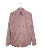 DOLCE & GABBANAドルチェ＆ガッバーナ）の古着「フラワー刺繍シャツ」｜ピンク
