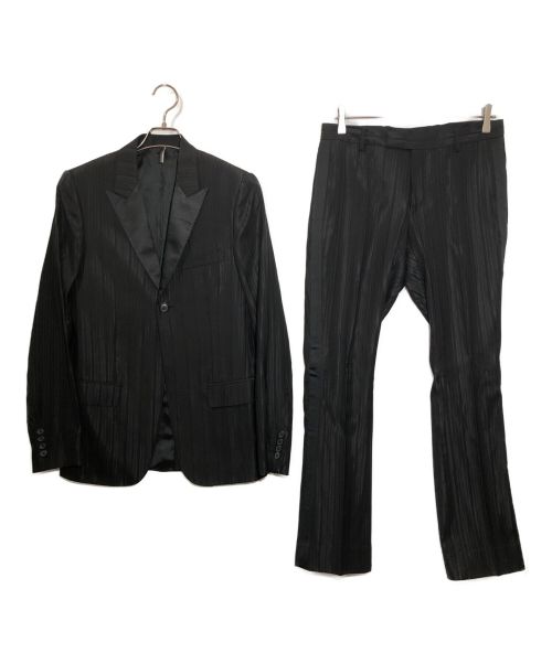 DIOR HOMME（ディオール オム）DIOR HOMME (ディオール オム) ストライプセットアップスーツ ブラック サイズ:46の古着・服飾アイテム