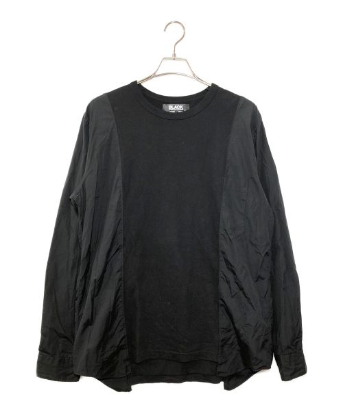 BLACK COMME des GARCONS（ブラック コムデギャルソン）BLACK COMME des GARCONS (ブラック コムデギャルソン) 切替カットソー ブラック サイズ:XLの古着・服飾アイテム