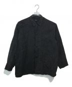 COMOLIコモリ）の古着「リネンドットシャツジャケット」｜ブラック