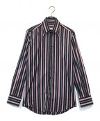 DOLCE & GABBANAドルチェ＆ガッバーナ）の古着「ストライプドレスシャツ」｜ピンク×ブラック