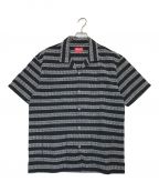 SUPREMEシュプリーム）の古着「Key Stripe S/S Shirt/キーストライプS/Sシャツ」｜ブラック
