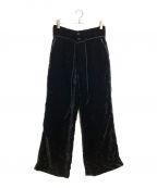 中古・古着通販】BLANK (ブランク) CUT OFF VELVET TROUSERS ブラック 
