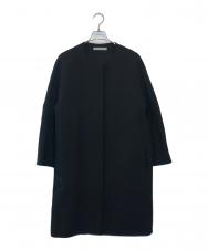 theory luxe (セオリーリュクス) コクーンシルエットノーカラーコート ブラック サイズ:38