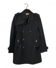 BURBERRY BLACK LABEL (バーバリーブラックレーベル) 裏ノバチェックトレンチコート ブラック サイズ:M