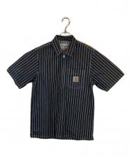 CarHartt (カーハート) ヒッコリー ハーフジップカットソー インディゴ サイズ:SIZE XS