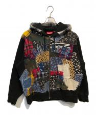 Supreme (シュプリーム) 24AW PATCHWORK ZIP UP HOODED SWEATSHIRT ブラック サイズ:L