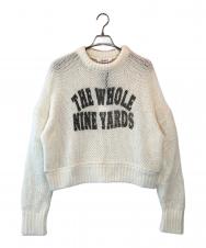 CEaRET (シーレット) Logo Cord-yarn Crew Neck Knit ホワイト サイズ:2 未使用品