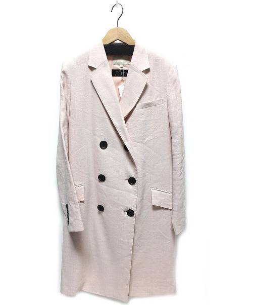中古 古着通販 Untitled アンタイトル 麻混ダブルチェスターコート ピンク サイズ 2 参考定価64 000円 ブランド 古着通販 トレファク公式 Trefac Fashion