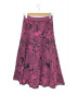 missoni (ミッソーニ) フラワーデザインフレアニットスカート ピンク×ブラック サイズ:40：5800円