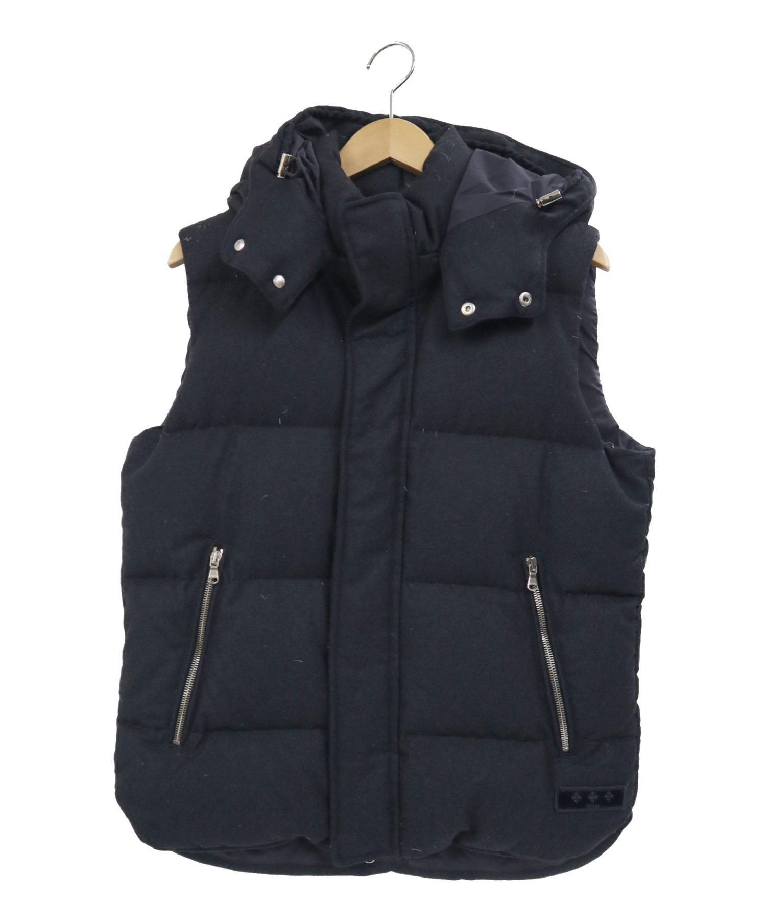中古 古着通販 Tatras タトラス カシミヤ混ドラゴフードダウンベスト ネイビー サイズ 02 ブランド 古着通販 トレファク公式 Trefac Fashion