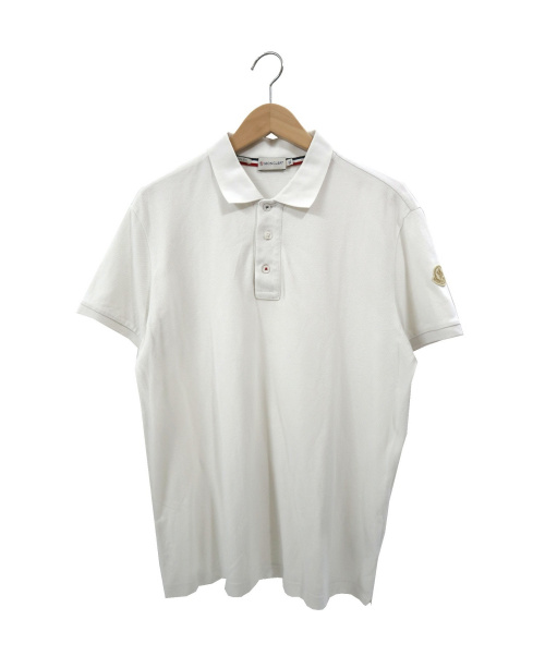MONCLER（モンクレール）MONCLER (モンクレール) スリーブワッペンポロシャツ ホワイト サイズ:XL 111-091-83395-00の古着・服飾アイテム