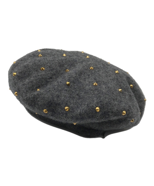 GUCCI（グッチ）GUCCI (グッチ) ウールベレー帽 グレー サイズ:下記参照の古着・服飾アイテム