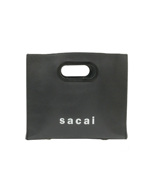 sacai（サカイ）sacai (サカイ) ロゴハンドバッグ ブラック サイズ:下記参照 Logo Hand Bagの古着・服飾アイテム