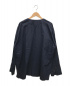 HOMME PLISSE ISSEY MIYAKE (オムプリッセイッセイミヤケ) リネン混ノーカラーシャツ ネイビー サイズ:3：12800円