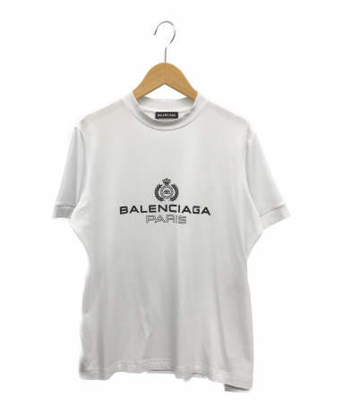 [中古]BALENCIAGA(バレンシアガ)のメンズ トップス パリスロゴプリントフィットTシャツ