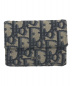 Dior（ディオール）の古着「オブリークジャガード3つ折り財布」｜ベージュ×ブラック