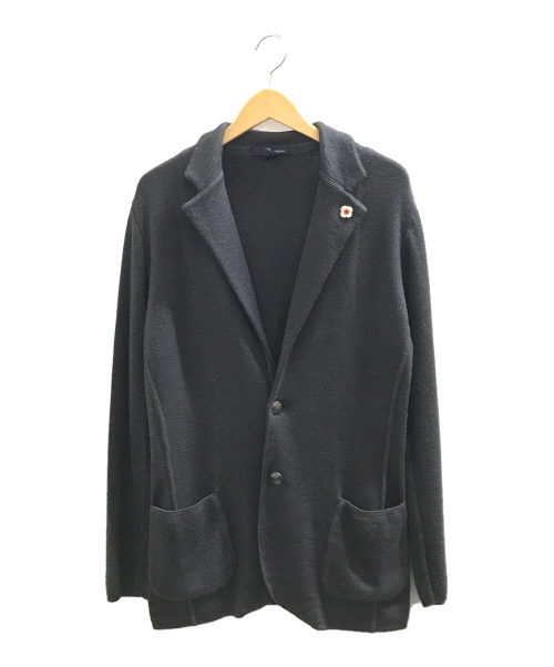 LARDINI（ラルディーニ）LARDINI (ラルディーニ) ニットテーラードジャケット グレー サイズ:Sの古着・服飾アイテム